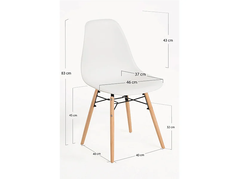 Sillas Comedor - Silla Besy - Blanco