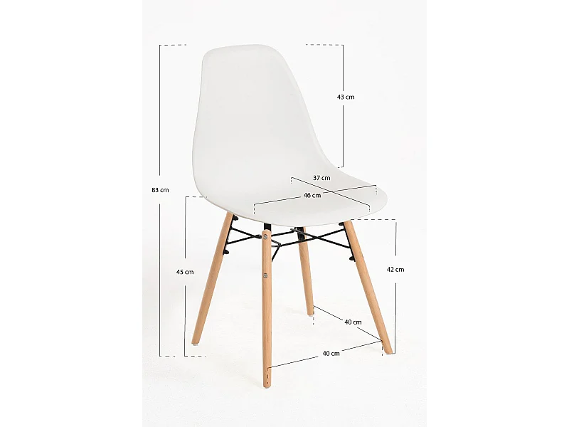 Sillas Comedor - Silla Besy - Blanco