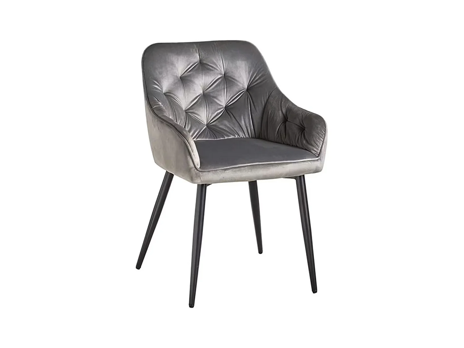 Sillas Comedor - Silla Salle Terciopelo - Gris oscuro