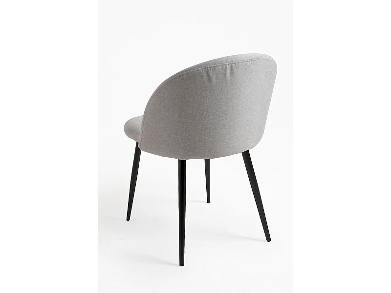 Sillas Comedor - Silla Black Vint Tela - Gris claro