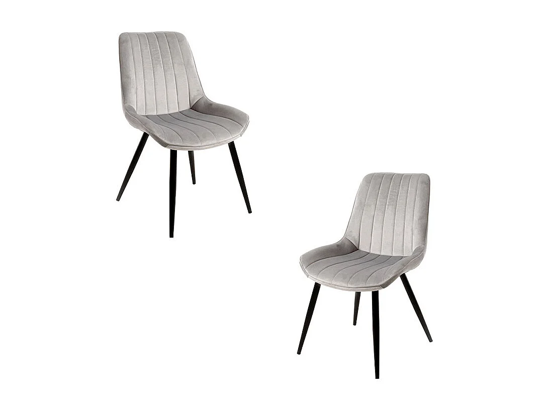 Packs Sillas Comedor - Pack 2 Sillas Lene Terciopelo - Gris claro
