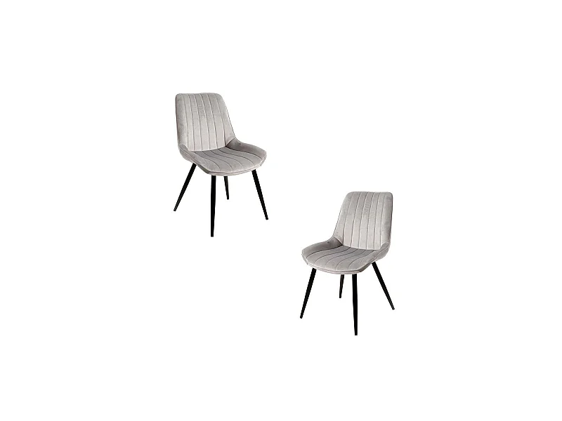 Packs Sillas Comedor - Pack 2 Sillas Lene Terciopelo - Gris claro