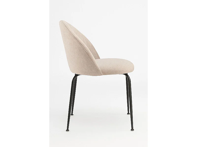 Sillas Comedor - Silla Black Dalnia Tela - Beige