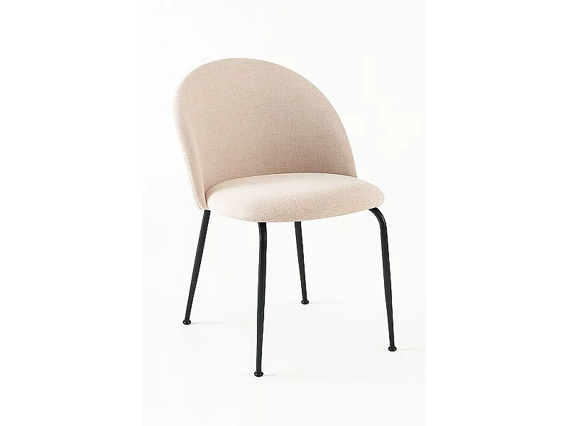 Sillas Comedor - Silla Black Dalnia Tela - Beige