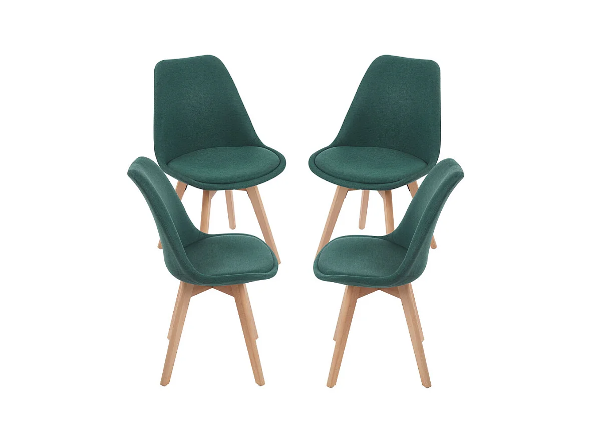 Packs Sillas Comedor - Pack 4 Sillas Synk Tela - Verde