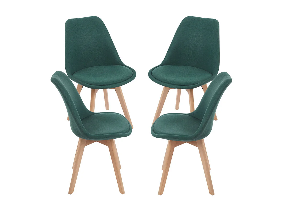 Packs Sillas Comedor - Pack 4 Sillas Synk Tela - Verde