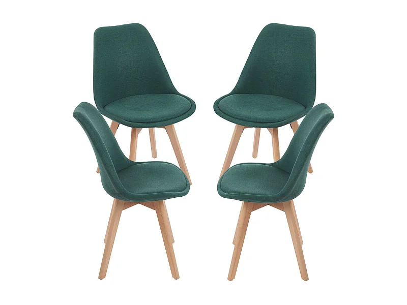 Packs Sillas Comedor - Pack 4 Sillas Synk Tela - Verde
