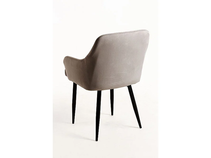 Sillas Comedor - Silla Puan Terciopelo - Gris oscuro