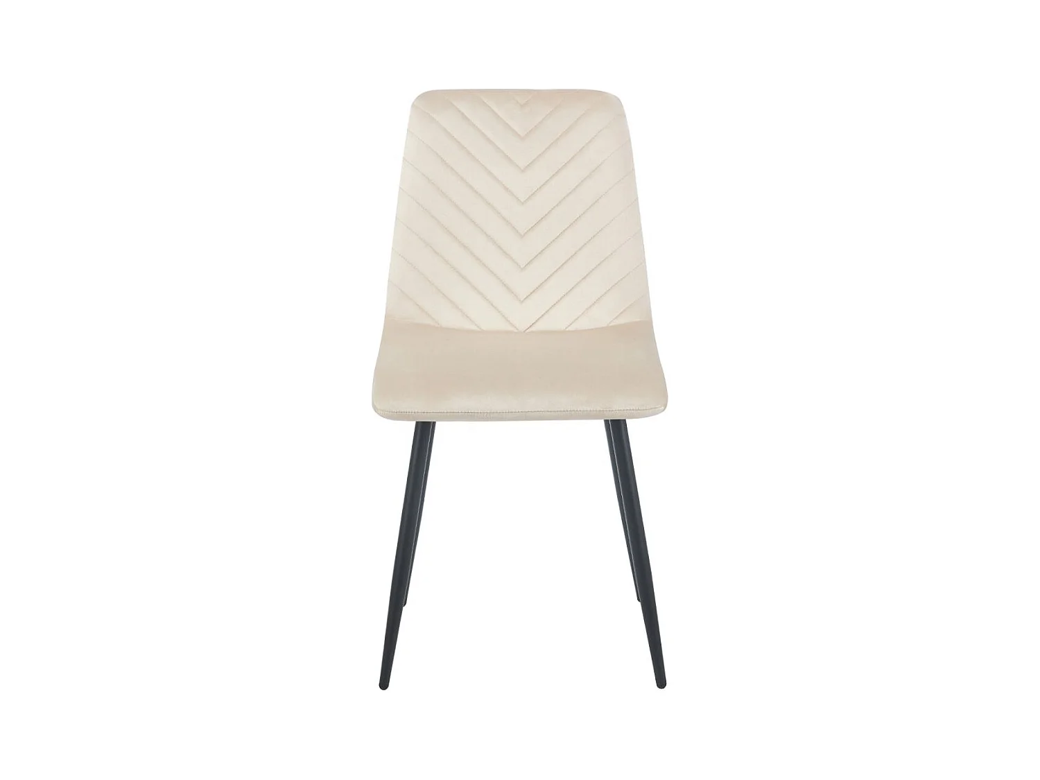Sillas Comedor - Silla Kisa Black Terciopelo - Beige