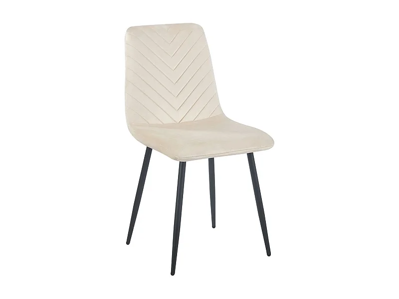 Sillas Comedor - Silla Kisa Black Terciopelo - Beige