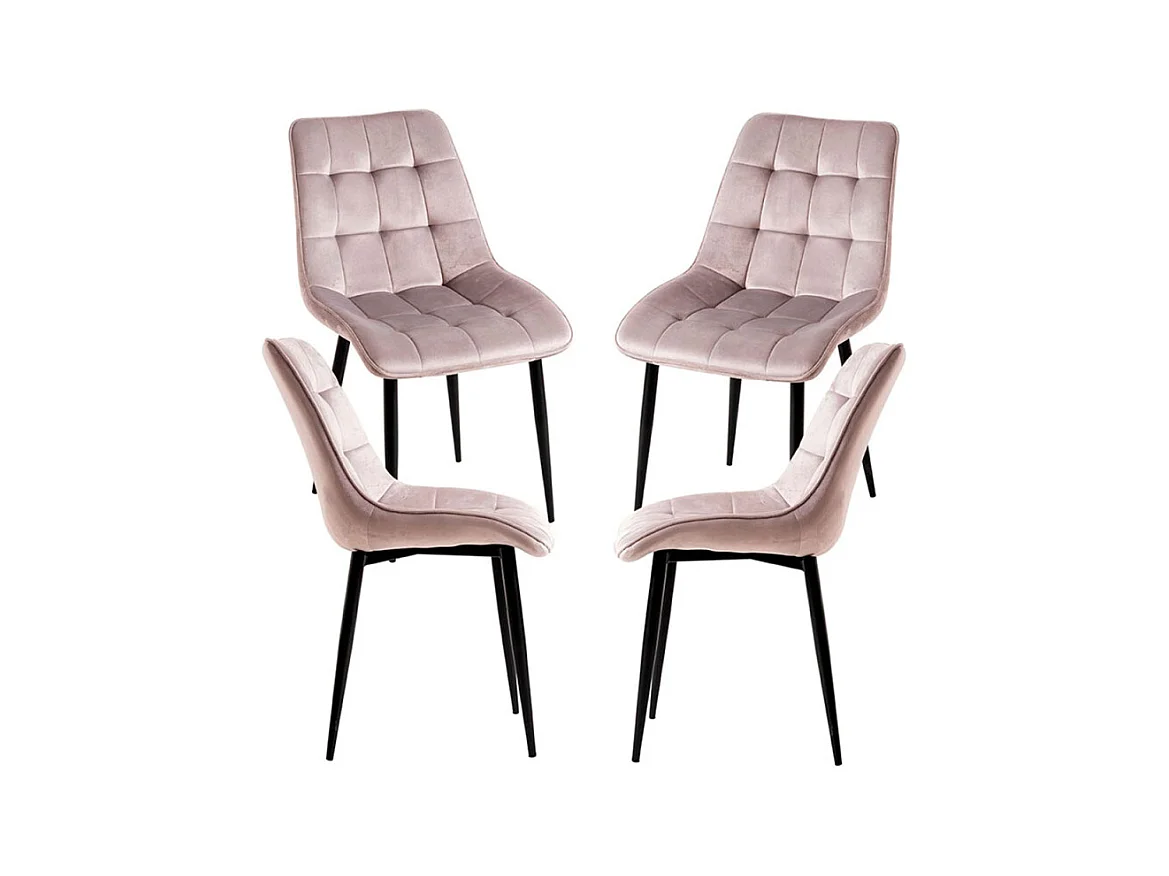 Packs Sillas Comedor - Pack 4 Sillas Cade Terciopelo - Gris