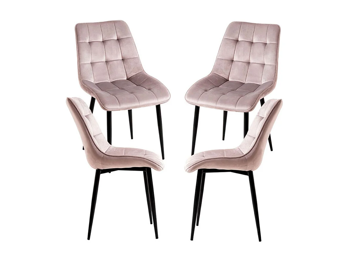 Packs Sillas Comedor - Pack 4 Sillas Cade Terciopelo - Gris