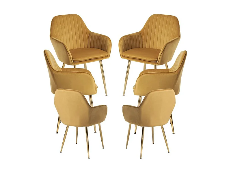 Packs Sillas Comedor - Pack 6 Sillas Chic Golden - Mostaza