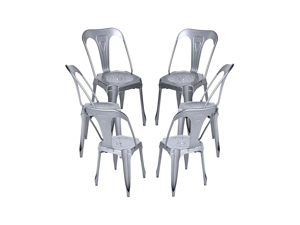 Packs Sillas Comedor - Pack 6 Sillas Ulix - Gris metalizado