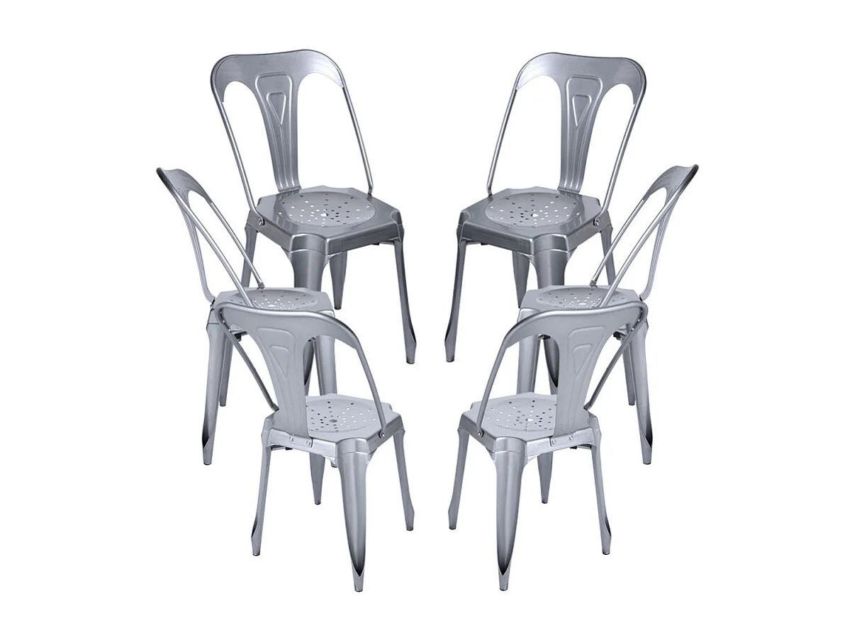 Packs Sillas Comedor - Pack 6 Sillas Ulix - Gris metalizado