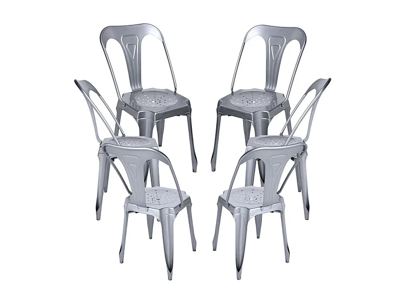 Packs Sillas Comedor - Pack 6 Sillas Ulix - Gris metalizado