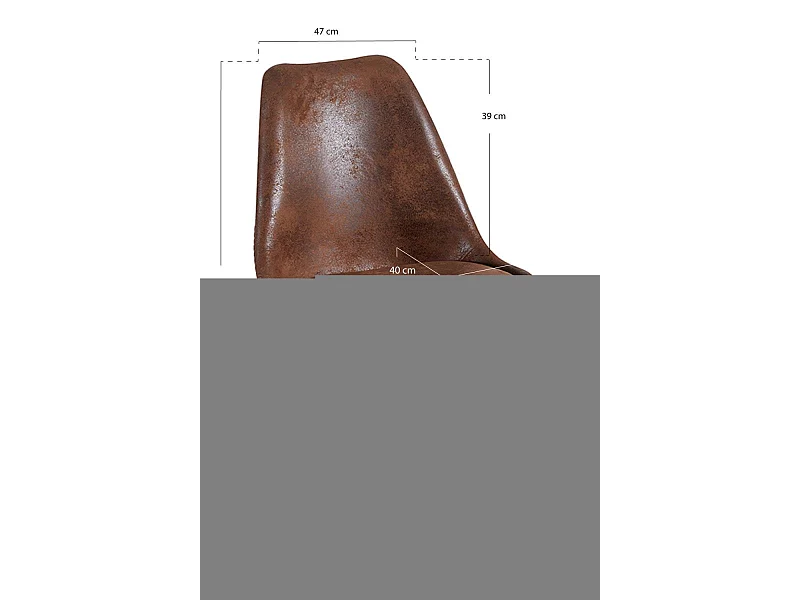 Sillas Comedor - Silla Synk Vintage - Marrón