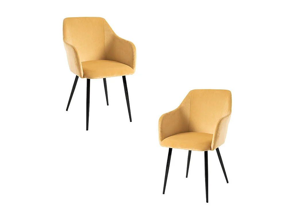 Packs Sillas Comedor - Pack 2 Sillas Puan Terciopelo - Mostaza