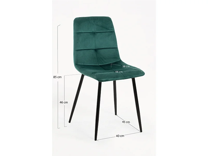 Sillas Comedor - Silla Daris Terciopelo - Verde
