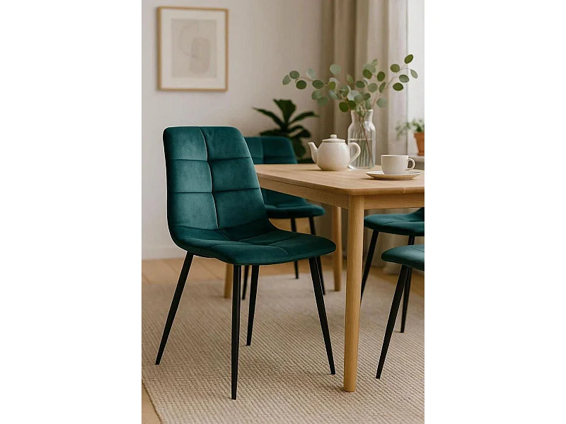 Sillas Comedor - Silla Daris Terciopelo - Verde