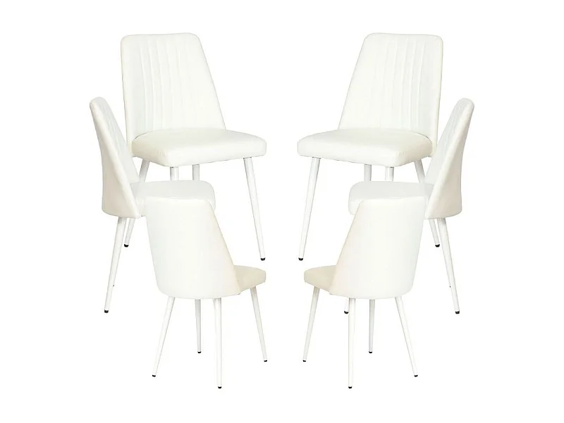 Packs Sillas Comedor - Pack 6 Sillas Betros Polipiel - Blanco