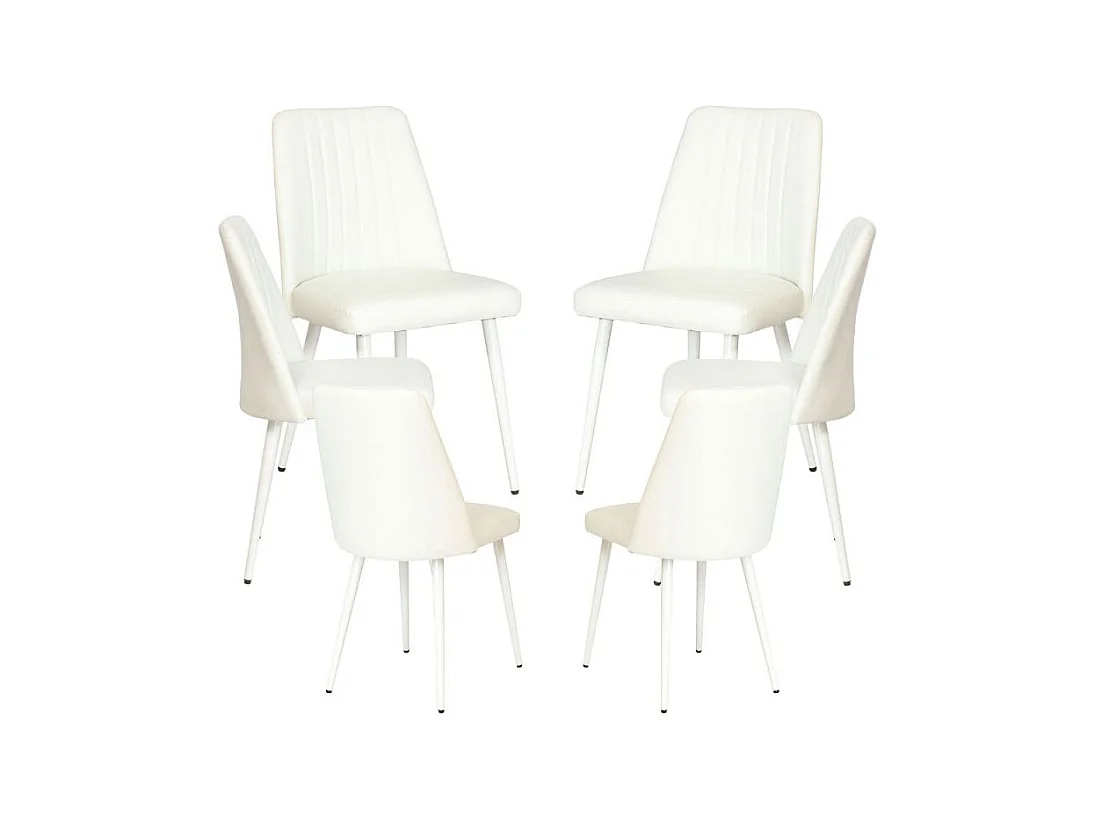 Packs Sillas Comedor - Pack 6 Sillas Betros Polipiel - Blanco