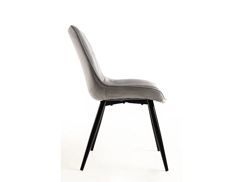 Sillas Comedor - Silla Lene Terciopelo - Gris claro