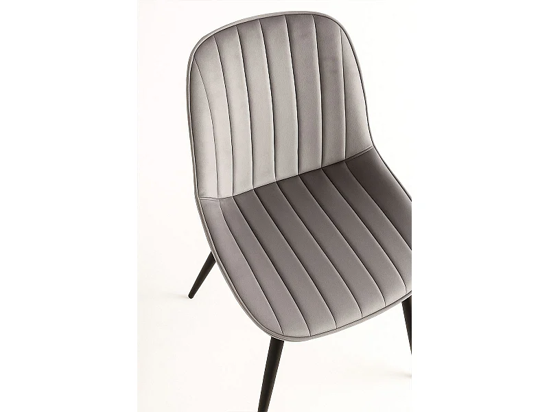 Sillas Comedor - Silla Lene Terciopelo - Gris claro