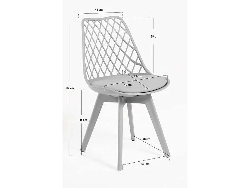 Packs Sillas Comedor - Pack 4 Sillas Mima Suprym - Gris claro