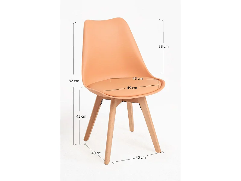 Sillas Comedor - Silla Synk Basic - Naranja claro