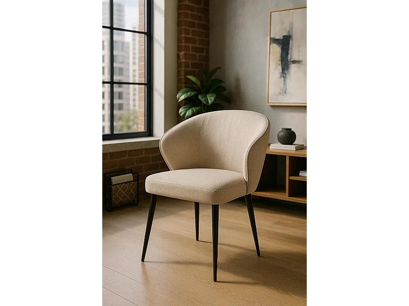 Sillas Comedor - Silla Zalva Tela - Beige