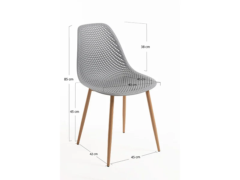 Sillas Comedor - Silla Dabel - Gris
