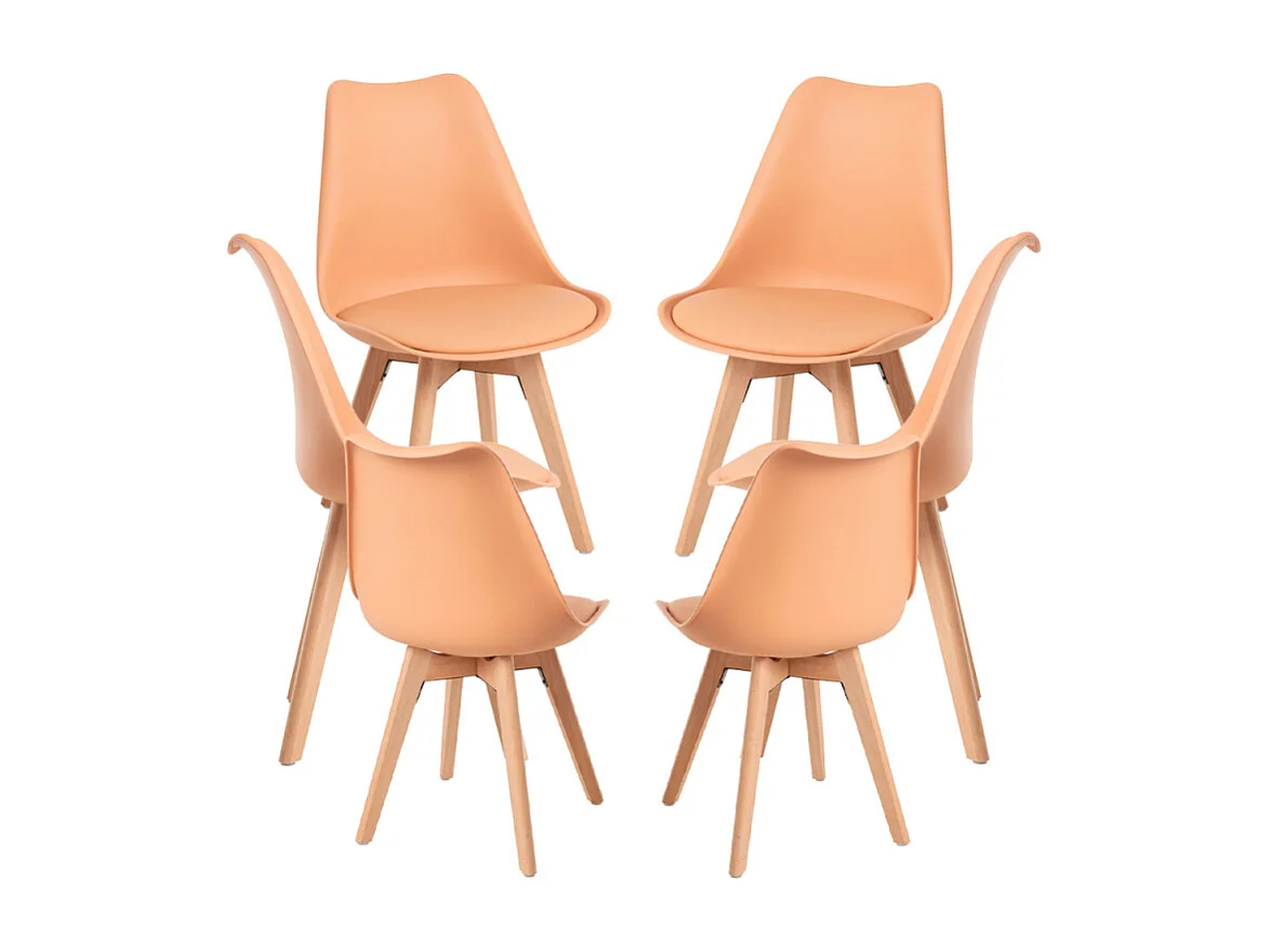 Packs Sillas Comedor - Pack 6 Sillas Synk Basic - Naranja claro
