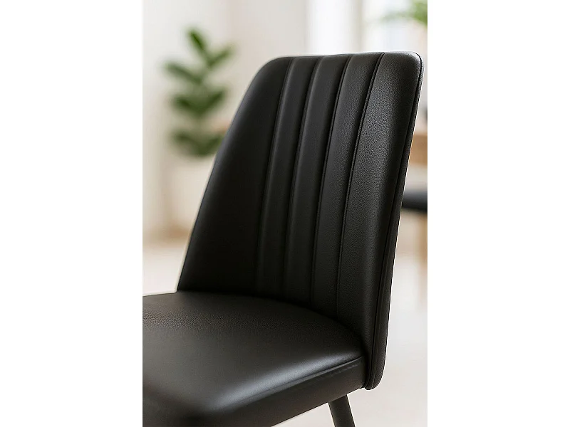 Sillas Comedor - Silla Betros Polipiel - Negro