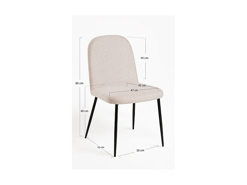 Sillas Comedor - Silla Libry Tela - Beige