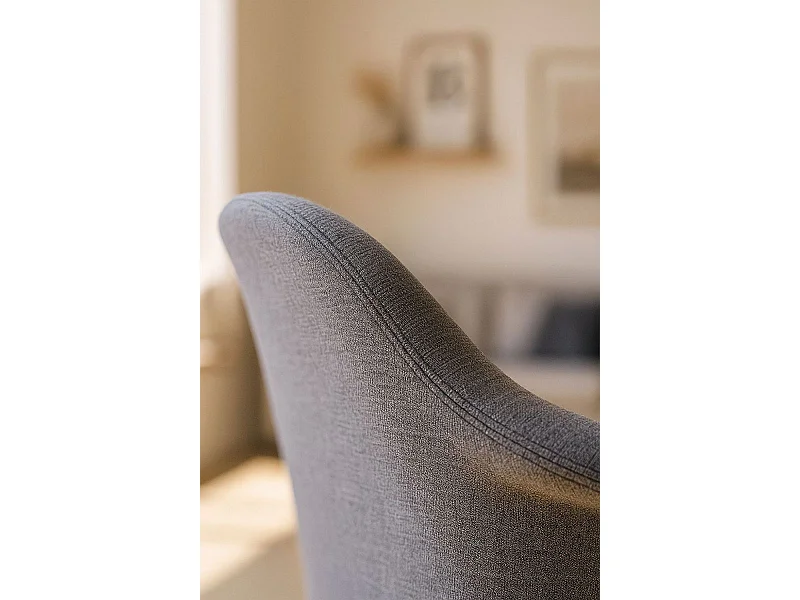 Sillas Comedor - Silla Belu Tela - Gris oscuro