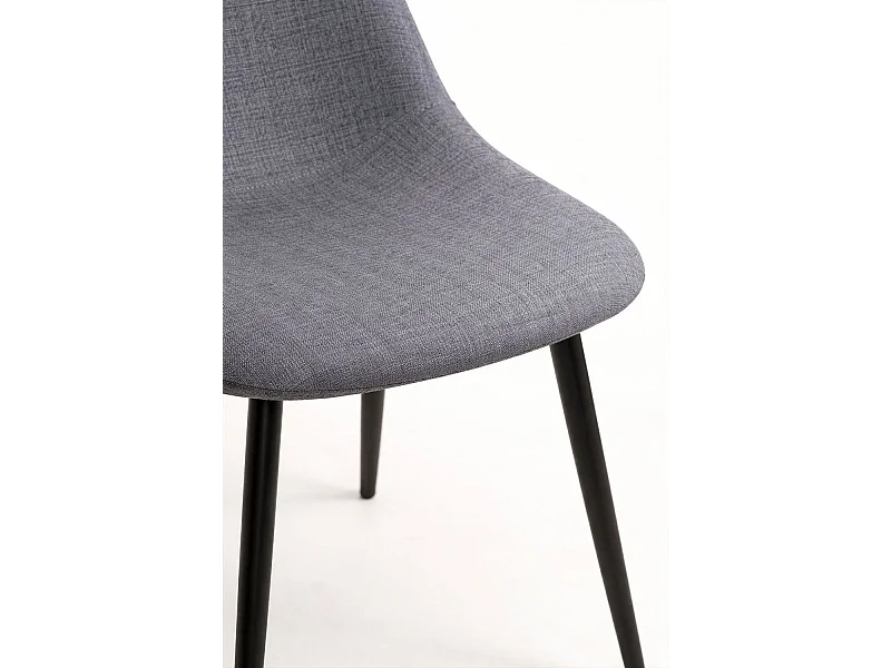 Packs Sillas Comedor - Pack 6 Sillas Black Teok Tela - Gris oscuro