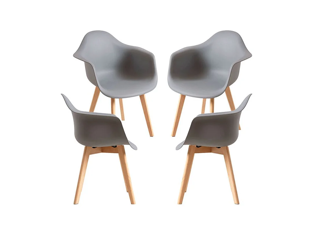 Packs Sillas Comedor - Pack 4 Sillas Belu - Gris oscuro