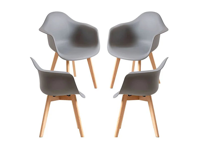 Packs Sillas Comedor - Pack 4 Sillas Belu - Gris oscuro