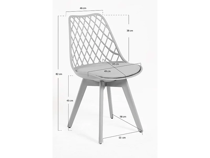 Packs Sillas Comedor - Pack 2 Sillas Mima Suprym - Gris claro