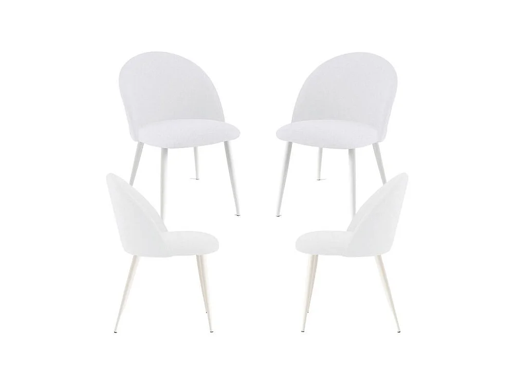 Packs Sillas Comedor - Pack 4 Sillas White Vint Tela - Blanco