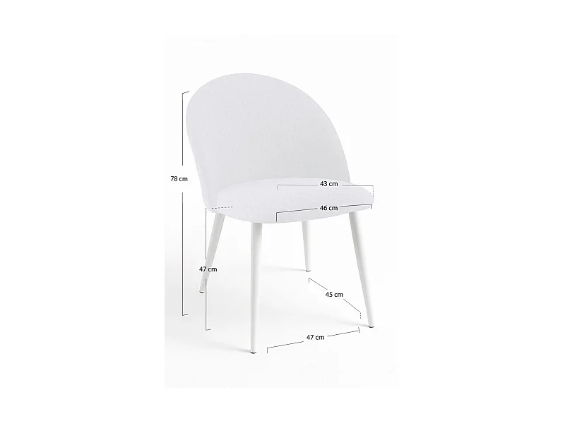 Packs Sillas Comedor - Pack 4 Sillas White Vint Tela - Blanco