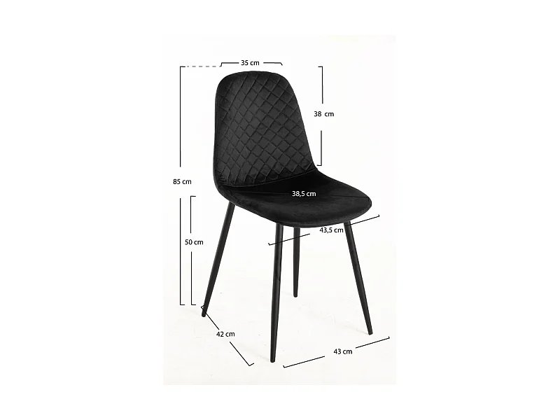 Packs Sillas Comedor - Pack 2 Sillas Boide - Negro