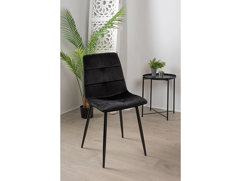 Sillas Comedor - Silla Daris Terciopelo - Negro