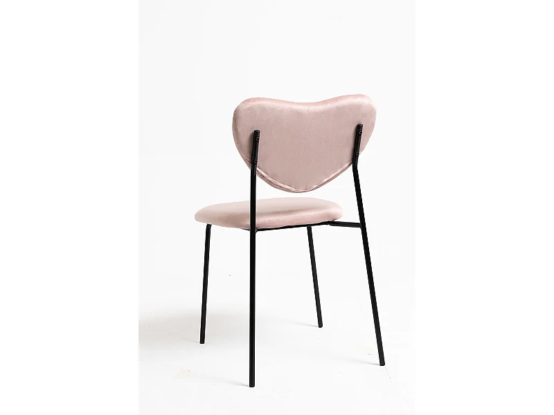 Packs Sillas Comedor - Pack 4 Sillas Cora Black Terciopelo - Rosa