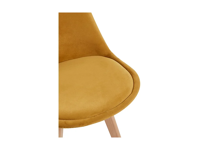 Sillas Comedor - Silla Synk Terciopelo - Mostaza