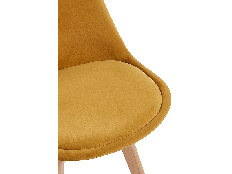 Sillas Comedor - Silla Synk Terciopelo - Mostaza