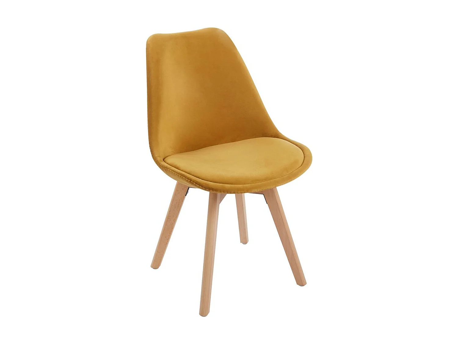 Sillas Comedor - Silla Synk Terciopelo - Mostaza