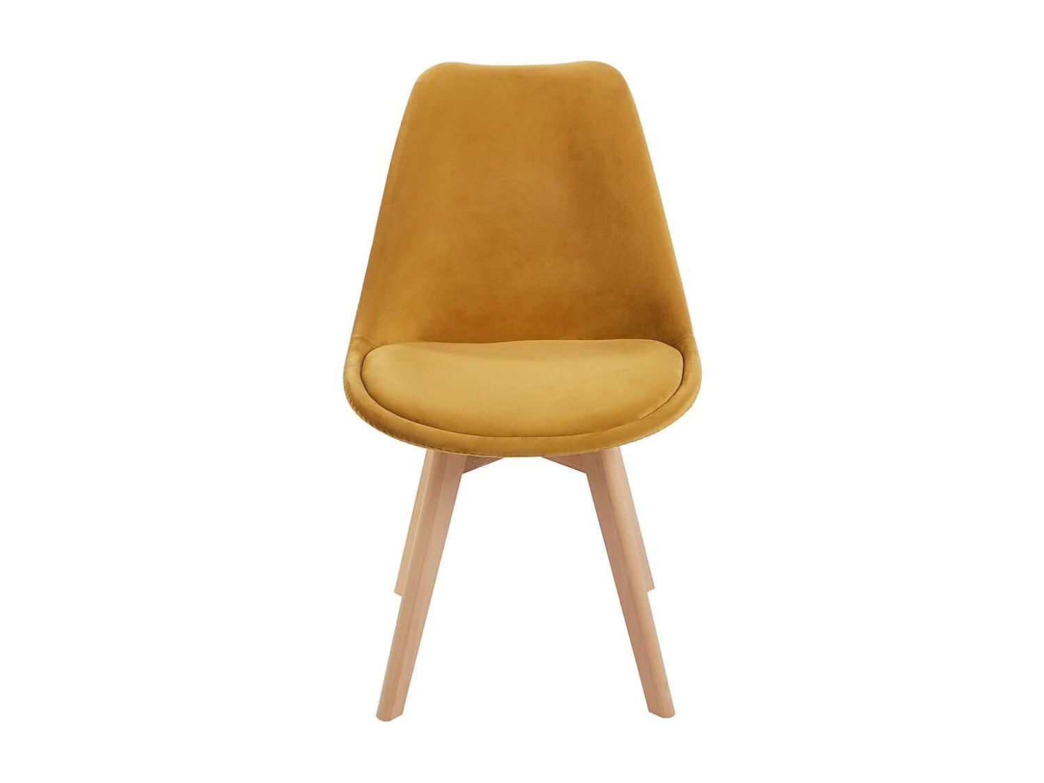 Sillas Comedor - Silla Synk Terciopelo - Mostaza