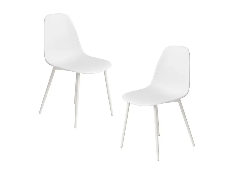 Packs Sillas Comedor - Pack 2 Sillas White Teok Polipiel - Blanco